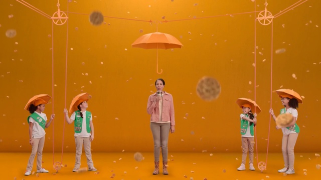 Video Reference: yellow, orange, fun, art, sky, computer wallpaper, performance, child, happiness