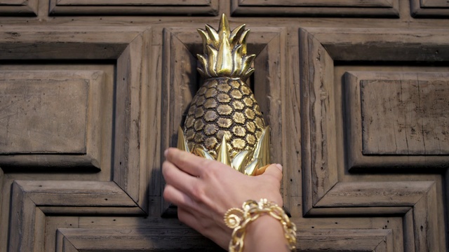 Video Reference: Pineapple, Ananas, Brass, Plant, Door knocker, Fruit, Bromeliaceae, Metal