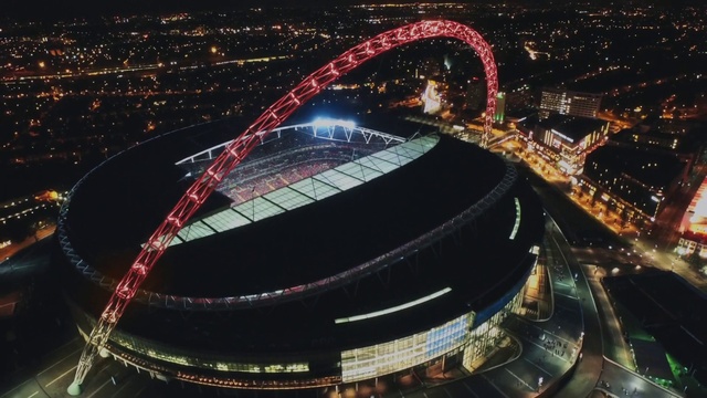 Video Reference: Sport venue, Stadium, Metropolitan area, Arena, Night, City, Aerial photography, Architecture, Landscape, Cityscape