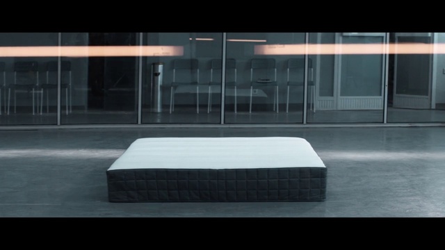 Video Reference: Black, Furniture, Bed, Architecture, Mattress, Room, studio couch, Interior design, Photography, Couch