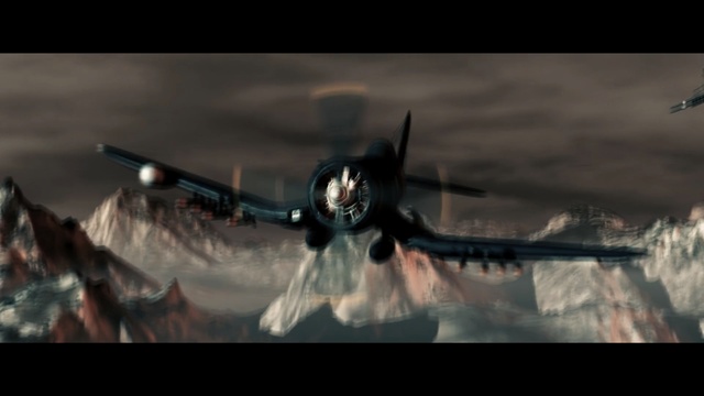 Video Reference: Airplane, Aircraft, Vought f4u corsair, Vehicle, Military aircraft, Screenshot, Pc game, Fighter aircraft, Air force, Fictional character, Photo, Black, Man, Plane, Dark, Large, Propeller, Glass, Riding, Cloudy, Air, Flying, White, Street, Standing, Cat, Runway, Text