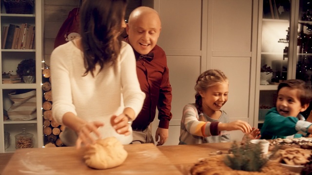Video Reference: Child, Baking, Dough, Play, Cooking, Food, Family, Person