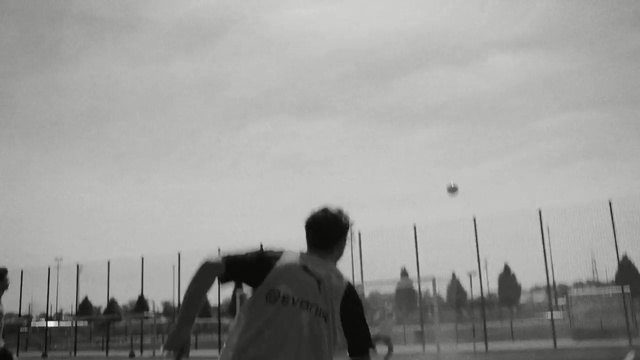 Video Reference: sky, white, black, photograph, black and white, monochrome photography, cloud, infrastructure, mode of transport, photography, Person