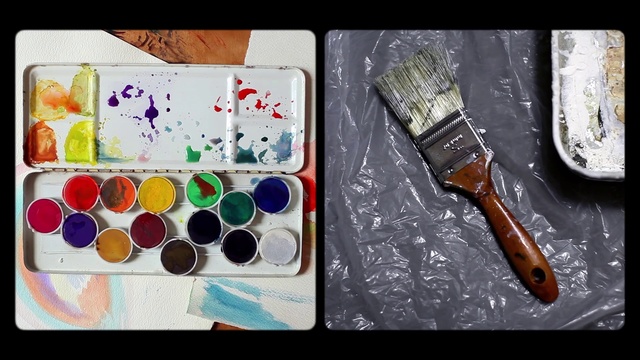 Video Reference: Watercolor paint, Painting, Palette, Visual arts, Paint, Material property, Art, Colorfulness