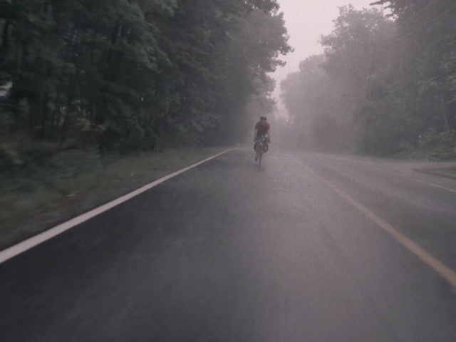 Video Reference: road, lane, asphalt, fog, path, mode of transport, infrastructure, morning, highway, mist