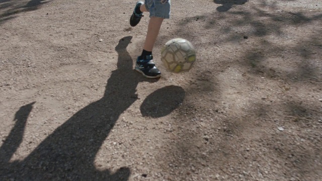 Video Reference: Ball, Soil, Soccer ball, Play, Shadow, Football