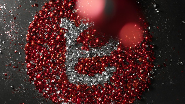 Video Reference: Red, Glitter, Text, Font, Fashion accessory, Heart, Embellishment, Love, Circle, Animation