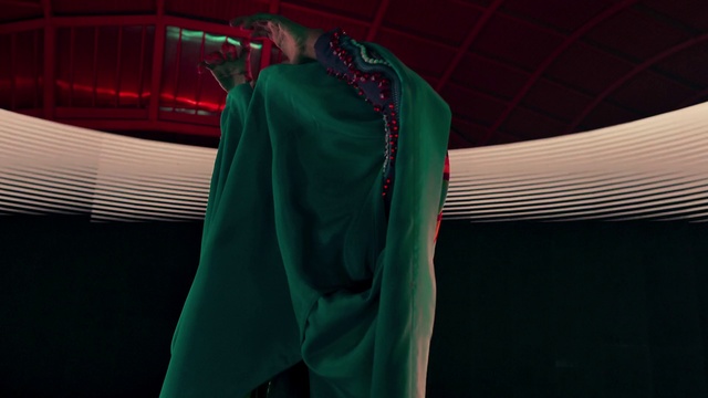 Video Reference: Green, Red, Light, Magenta, Outerwear, Room, Textile, Photography, Night, Performance