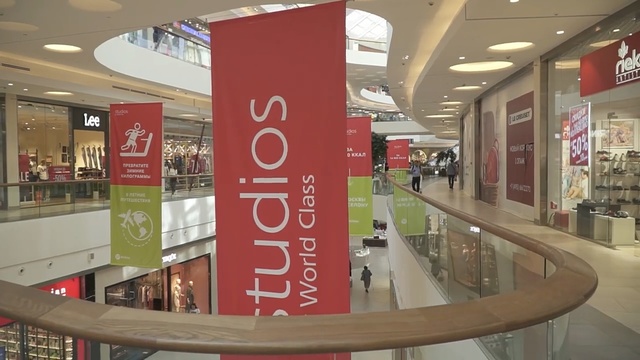 Video Reference: Shopping mall, Building, Outlet store, Retail, Interior design, Advertising, Display advertising, Shopping, Signage