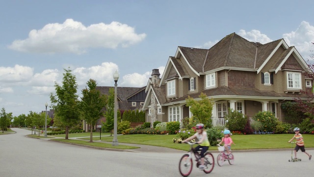 Video Reference: Residential area, Property, Bicycle, Home, House, Neighbourhood, Cycling, Real estate, Vehicle, Suburb