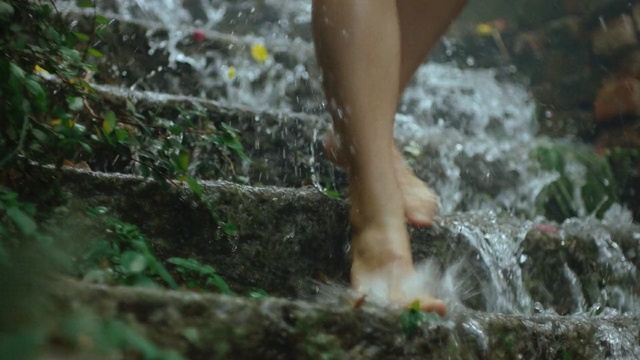Video Reference: Water, Nature, Barefoot, Leg, Human leg