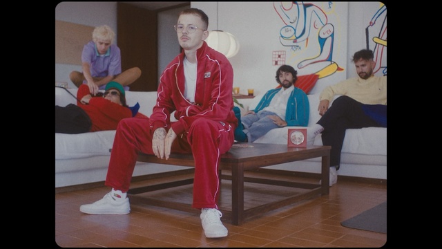 Video Reference: red, sitting, uniform, chinese martial arts, fun, Person