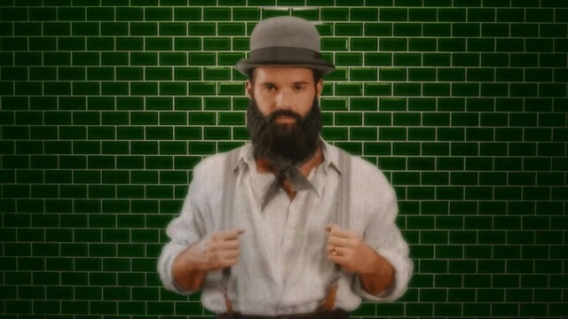 Video Reference: hair, facial hair, beard, man, human, finger, human behavior, Person