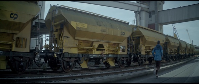Video Reference: track, transport, rolling stock, train, rail transport, locomotive, vehicle, train station, railroad car, public transport, Person