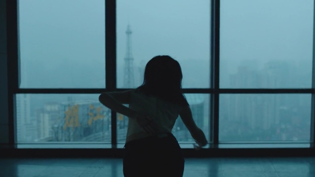 Video Reference: blue, window, water, light, sky, silhouette, girl, reflection, glass, sunlight