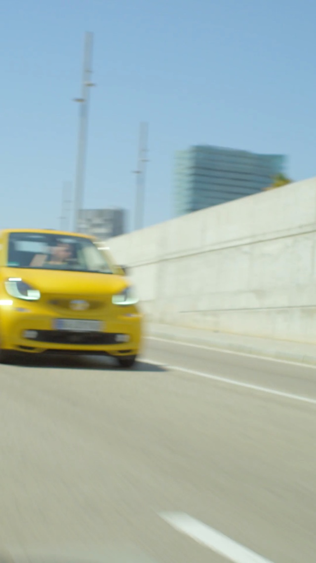 Video Reference: Yellow, Vehicle, Car, Automotive design, Luxury vehicle, Line, Subcompact car, Rolling, City car, Compact car