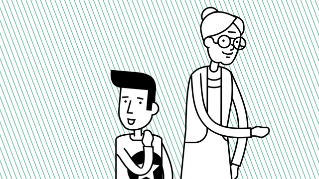 Video Reference: White, Cartoon, Line art, Head, Illustration, Text, Art, Eyewear, Black-and-white, Line