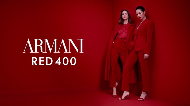 Video Reference: Red, Clothing, Maroon, Fashion, Font, Formal wear, Outerwear, Brand, Fashion model, Album cover