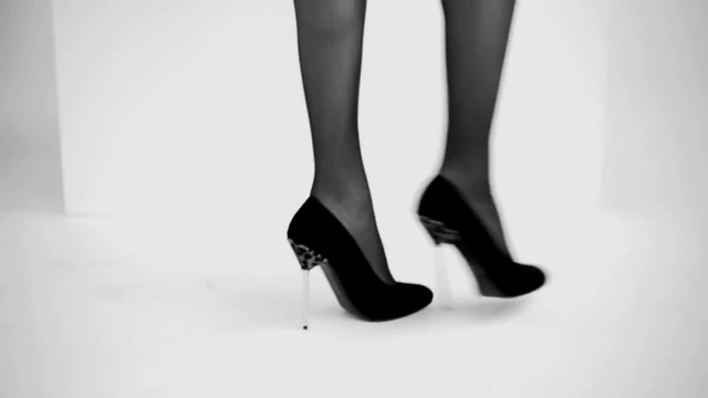 Video Reference: Footwear, White, High heels, Tights, Black, Leg, Human leg, Shoe, Ankle, Joint