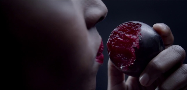 Video Reference: Red, Lip, Finger, Close-up, Hand, Flesh, Mouth, Photography, Plant, Nail