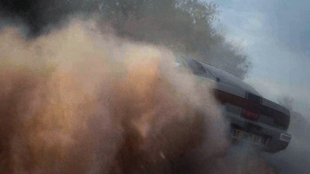 Video Reference: Smoke, Dust, Atmospheric phenomenon, Steam, Vehicle, Automotive tire, Drifting, Car