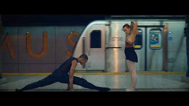 Video Reference: blue, choreography, snapshot, fun, sport venue, performance, physical fitness, girl, muscle, indoor games and sports, Person