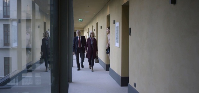 Video Reference: architecture, tourist attraction, window, exhibition, interior design, floor, hall, Person