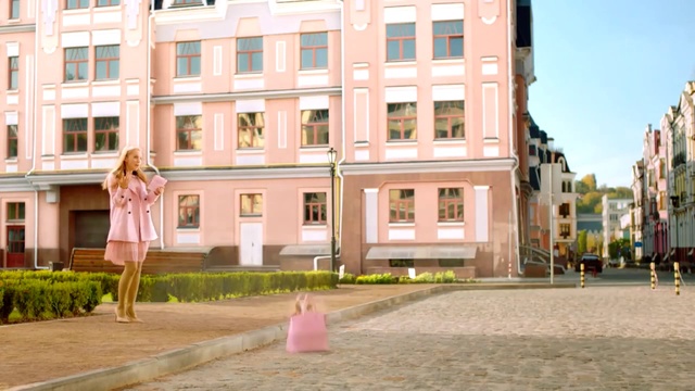 Video Reference: Property, Pink, Building, Town, Human settlement, House, Architecture, Real estate, Neighbourhood, Residential area