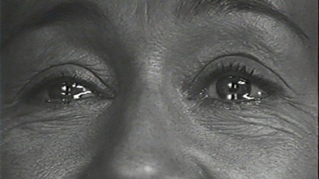 Video Reference: face, eyebrow, black and white, nose, eye, skin, close up, head, forehead, eyelash