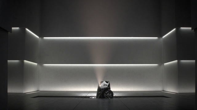 Video Reference: Light, Lighting, Architecture, Photography, Furniture, Room, Couch, Stage, Darkness, Symmetry