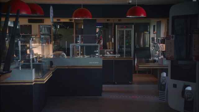 Video Reference: Building, Interior design, Gas, Glass, Door, Fixture, Machine, Flooring, Room, Facade