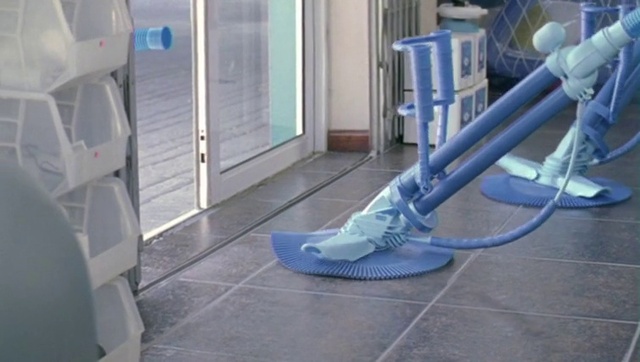 Video Reference: Water, Flooring, Floor, Gas, Household cleaning supply, Thigh, Foot, Human leg, Electric blue, Hose