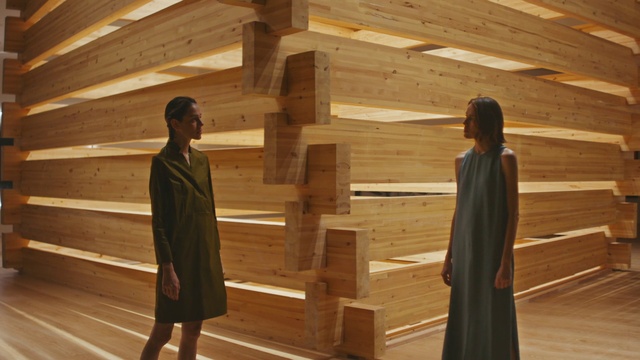 Video Reference: Outerwear, Temple, Sleeve, Wood, Standing, Wood stain, Hardwood, Plank, Tints and shades, Shade