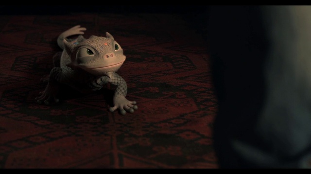 Video Reference: Frog, Toy, Wood, Terrestrial animal, Amphibian, Tints and shades, Snout, Creative arts, Reptile, Darkness