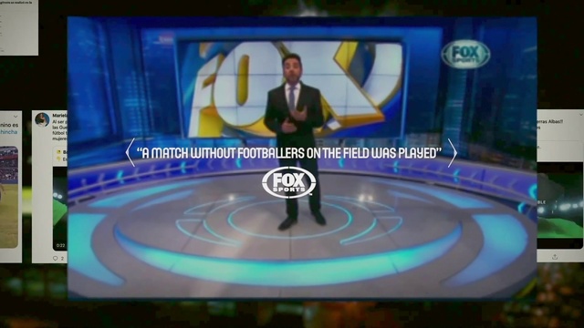 Video Reference: Television program, Display device, Entertainment, Electric blue, Technology, Electronic device, Suit, Flat panel display, Multimedia, Games