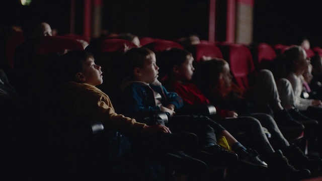 Video Reference: Crowd, Event, T-shirt, Darkness, Chair, Audience, Sitting, Recreation, Night, Movie theater