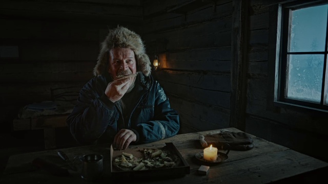 Video Reference: Window, Tableware, Table, Flash photography, Wood, Candle, Darkness, Plate, Sitting, Room