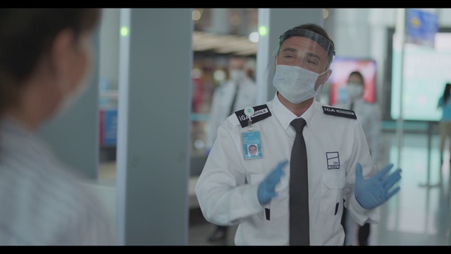 Video Reference: Sleeve, Tie, Gesture, Workwear, Window, Blazer, Fashion design, Formal wear, Uniform, Personal protective equipment