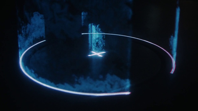 Video Reference: Water, Liquid, Fluid, Font, Gas, Fountain, Electric blue, Art, Glass, Darkness