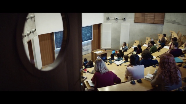 Video Reference: Table, Chair, Event, Suit, Art, Job, Conversation, Room, T-shirt, Conference hall
