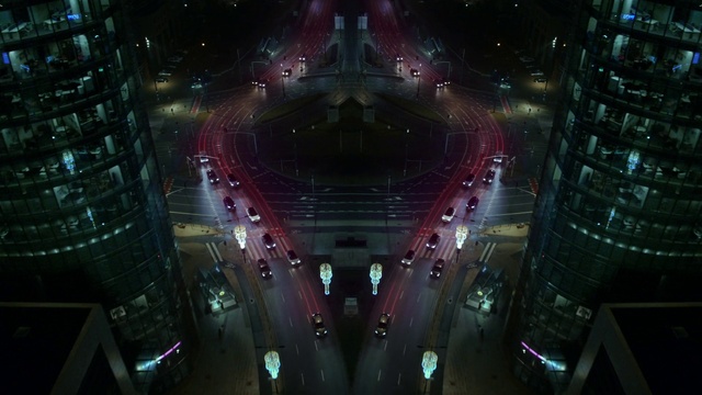Video Reference: Thoroughfare, Symmetry, Space, City, Technology, Event, Road, Midnight, Darkness, Graphics