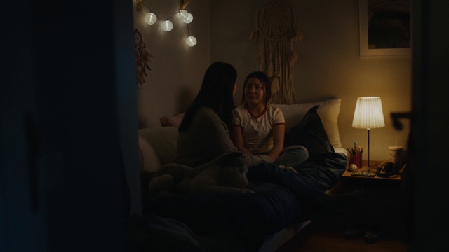 Video Reference: Comfort, Smile, Lamp, Flash photography, Living room, Picture frame, Wood, Hardwood, Room, Event