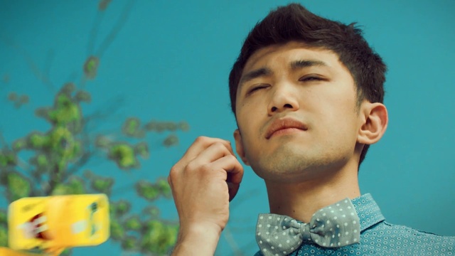 Video Reference: Forehead, Lip, Chin, Eyebrow, Azure, Dress shirt, Neck, Flash photography, Jaw, Happy