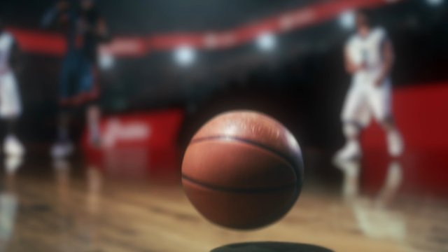 Video Reference: basketball, sports, court, indoor, game, ball, motion, action, athlete, team, competition, blurred, close-up, training