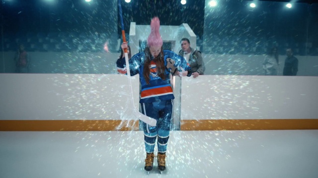 Video Reference: Sports equipment, Sports gear, Ice hockey equipment, Ice rink, Ice hockey, Jersey, Snow, Player, Skating, Ice skating