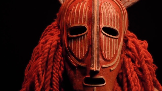 Video Reference: Head, Eye, Orange, Art, Personal protective equipment, Event, Entertainment, Wood, Close-up, Masque