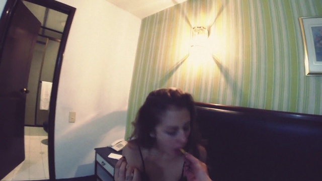 Video Reference: Shoulder, Comfort, Flash photography, Curtain, Interior design, Sunlight, Wood, Tints and shades, Long hair, Happy