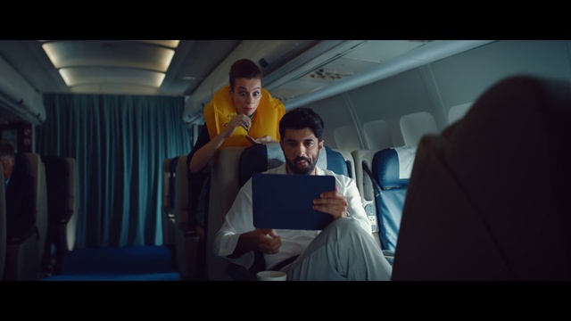 Video Reference: Gesture, Mode of transport, Air travel, Flash photography, Event, Curtain, White-collar worker, Fun, Airline, Conversation