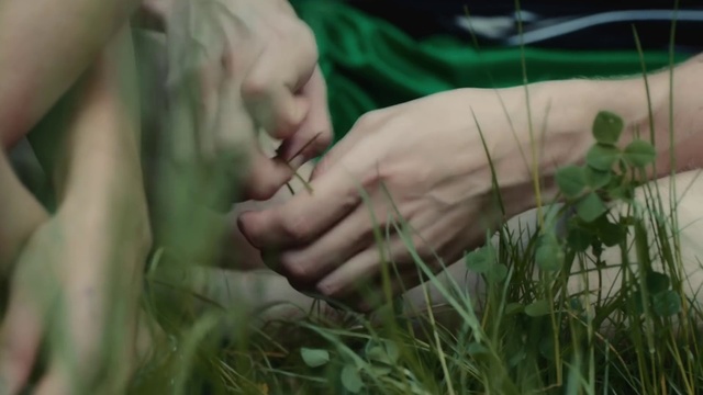Video Reference: Hand, Plant, People in nature, Human body, Gesture, Finger, Terrestrial plant, Grass, Happy, Thumb