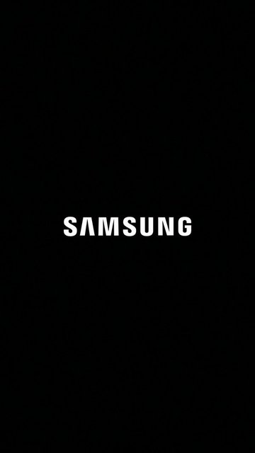 Video Reference: samsung, logo, text, black background, brand, minimal, centered, title card, screen, simple